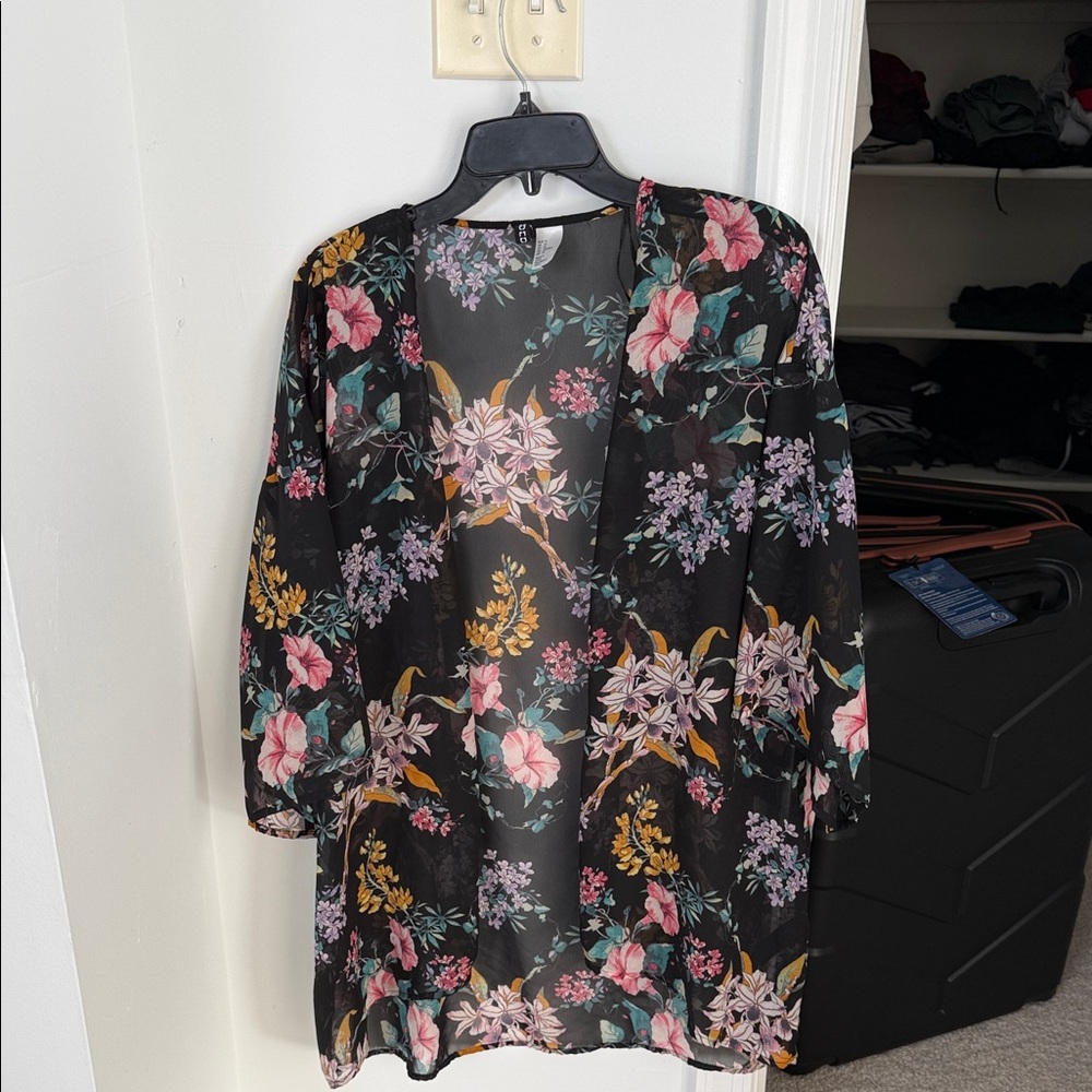 Floral Sheer Kimono Cardigan